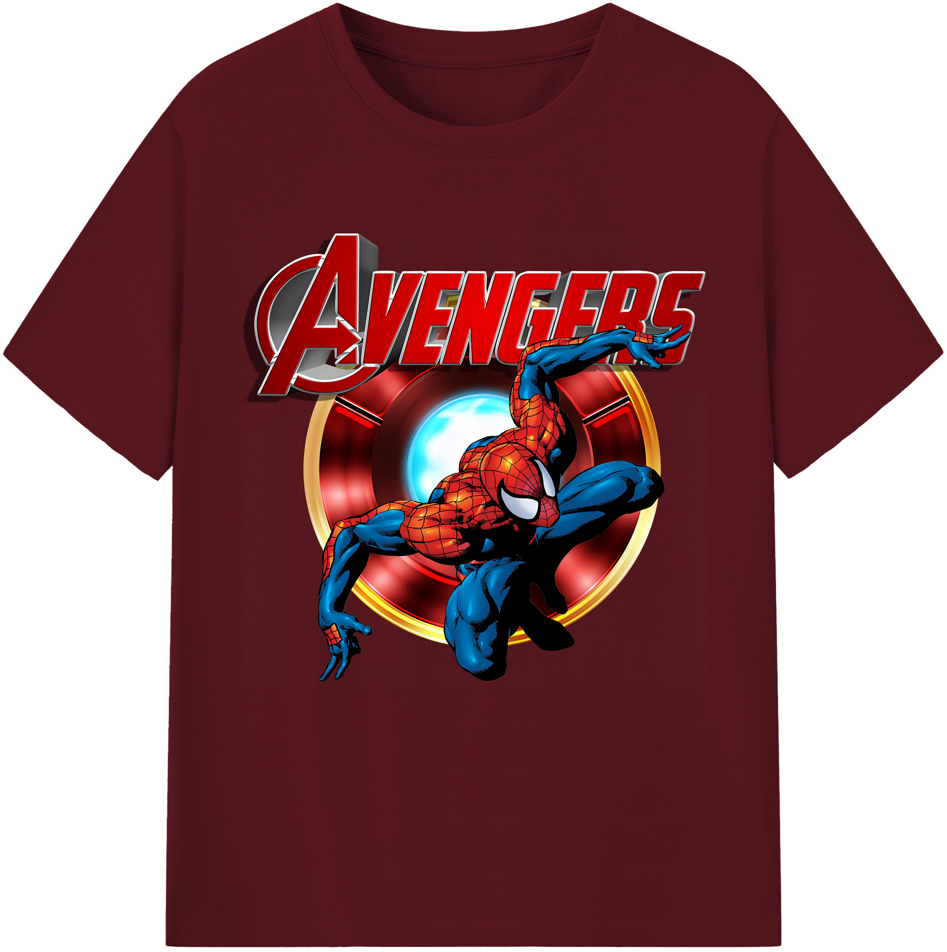 （画像用） Spider Man スパイダーマン 綿100％半袖Tシャツ（フロントプリント）